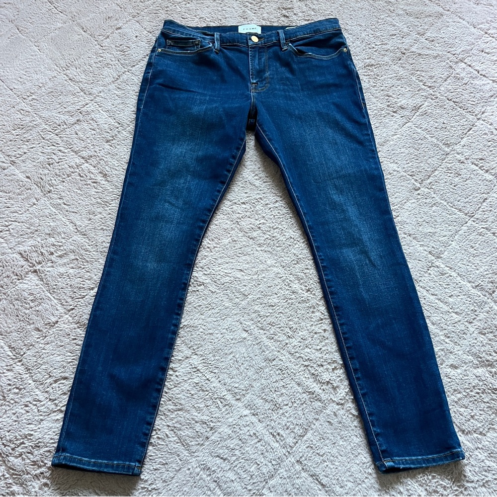 FRAME Denim Le Skinny De Jeanne Jeans Preppy Minimalist Old Money Luxury Size 31